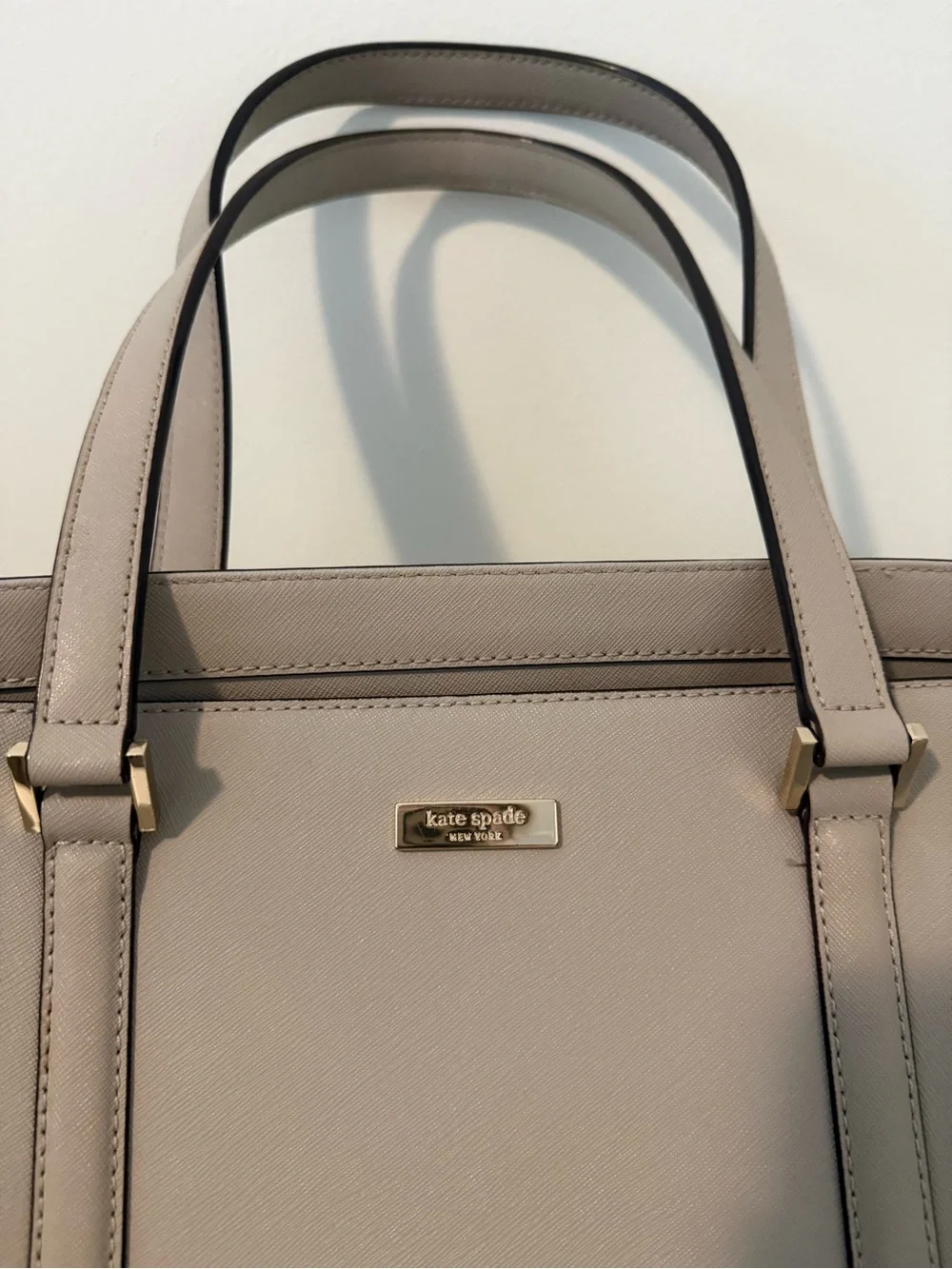 kate spade Taupe Leather Tote - Neutral Everyday Carry